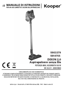 Manuale Kooper 5914755 Aspirapolvere