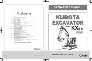 Manual Kubota KX070-3 Excavator