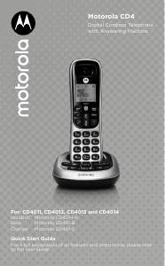 Handleiding Motorola CD4014 Draadloze telefoon
