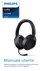 Manuale Philips TAH8507BK Cuffie