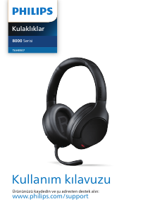 Kullanım kılavuzu Philips TAH8507BK Kulaklık