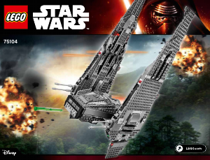Manual Lego set 75104 Star Wars Kylo Rens command shuttle