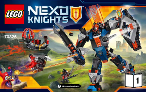 Bruksanvisning Lego set 70326 Nexo Knights Svart riddarrobot