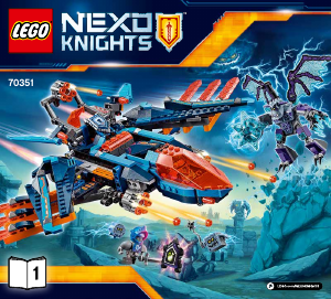 Manual Lego set 70351 Nexo Knights Clays falcon fighter blaster