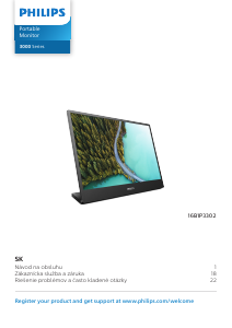 Návod Philips 16B1P3302 LED monitor