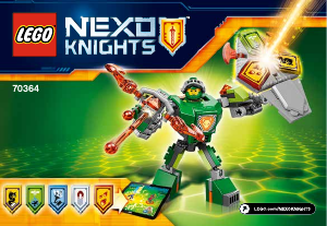 Manual de uso Lego set 70364 Nexo Knights Aaron con armadura de combate