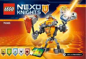 Mode d’emploi Lego set 70365 Nexo Knights La super armure d'Axl