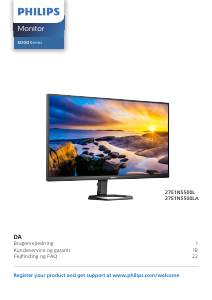 Brugsanvisning Philips 27E1N5500LA LED-skærm