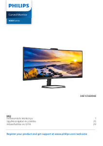 Használati útmutató Philips 34E1C5600HE LED-es monitor