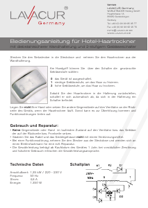 Bedienungsanleitung Lavacur 8003 Haartrockner