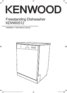 Manual Kenwood KDW60S12 Dishwasher