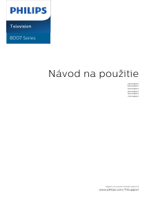 Návod Philips 55PUS8007 LED televízor