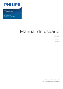 Manual de uso Philips 55PUS8007 Televisor de LED