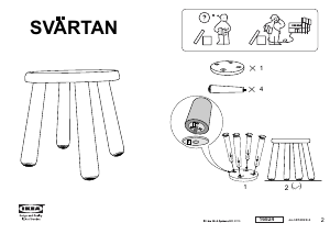 Hướng dẫn sử dụng IKEA SVARTAN Ghế đẩu
