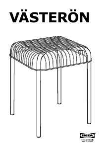 Εγχειρίδιο IKEA VASTERON Σκαμπό