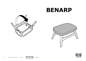 Návod IKEA BENARP Podnožka