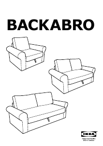 Priručnik IKEA BACKABRO (168x88x71) Sofa na rasklapanje