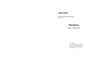 Käyttöohje Helkama HPKE1262 Pesukone