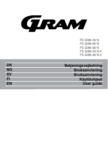 Bruksanvisning Gram FS 3286-50 N X Fryser