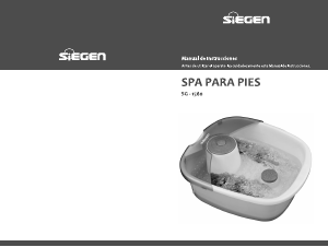 Manual de uso Siegen SG-1560 Baño de pie