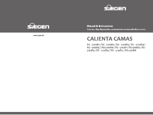 Manual de uso Siegen SG-5120D2 Manta eléctrica