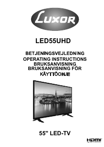 Handleiding Luxor LED55UHD LED televisie