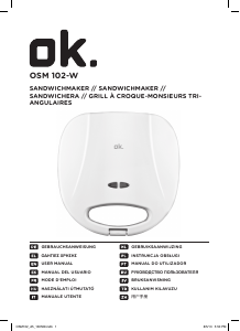 Manual OK OSM 102-W Grelhador de contacto