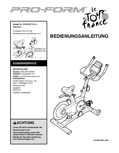 Bedienungsanleitung Pro-Form PFEVEX71316.1 Tour de France Heimtrainer