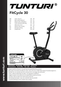 Bruksanvisning Tunturi FitCycle 30 Motionscykel