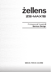 Manual de uso Zellens ZS MAX15 Cinta de correr