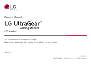 Handleiding LG 34GP950G-B UltraGear LED monitor