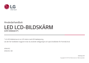 Bruksanvisning LG 49WL95C-WE LED skärm