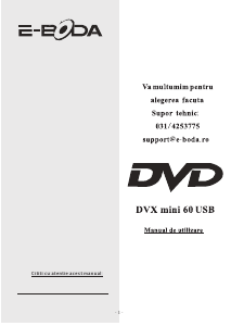 Manual E-Boda DVX mini 60 USB DVD player
