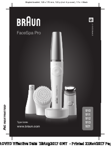 Manuale Braun 911 FaceSpa Pro Spazzola per la pulizia del viso