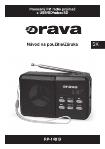 Návod Orava RP-140 B Rádio