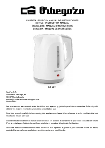 Manual de uso Orbegozo KT 5011 Hervidor