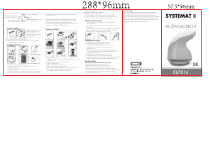 Návod Systemat EL7816 Odhrčkovač