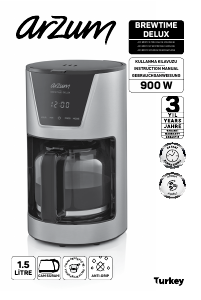 Kullanım kılavuzu Arzum AR 3081 Brewtime Delux Kahve makinesi