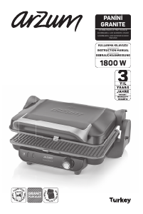 Handleiding Arzum AR 2006 Panini Granite Contactgrill