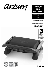 Handleiding Arzum AR 2035 Tostcu Neo Granite Contactgrill