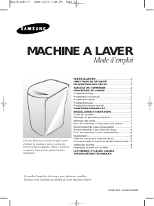 Mode d’emploi Samsung WA70B71 Lave-linge