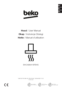 Manual BEKO BHCA96641BFBHS Cooker Hood