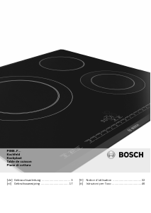 Bedienungsanleitung Bosch PIM845F17V Kochfeld