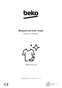 Manual BEKO B3WFT58220X Máquina de lavar roupa