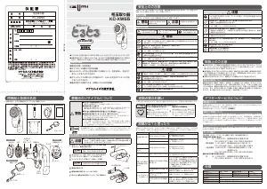説明書 イズミ KC-XW55 ファブリックシェーバー