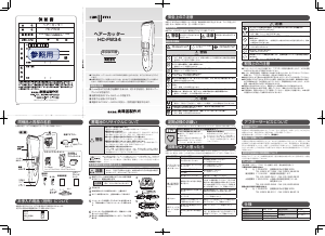 説明書 イズミ HC-FW34 ヘアクリッパー