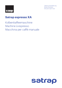 Mode d’emploi Satrap Espresso XA Machine à expresso