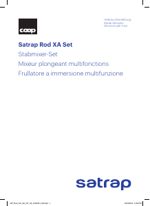 Bedienungsanleitung Satrap Rod XA Set Stabmixer