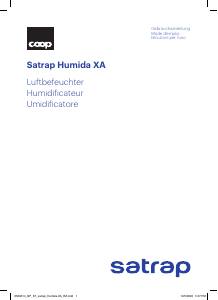Mode d’emploi Satrap Humida XA Humidificateur