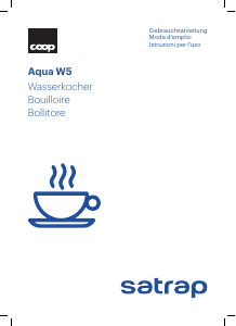 Mode d’emploi Satrap Aqua W5 Bouilloire